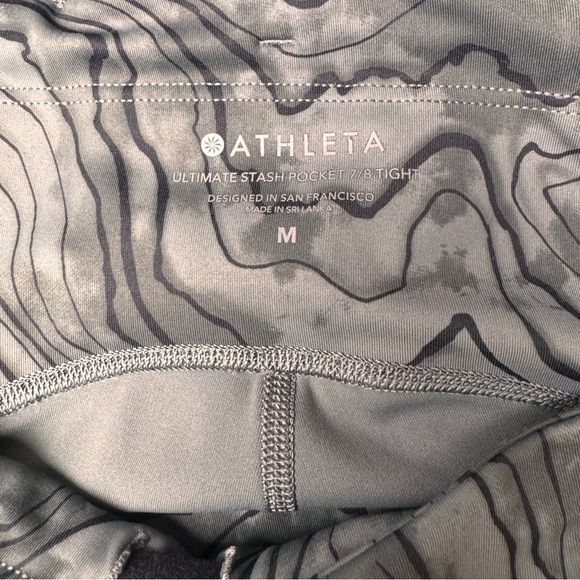 Athleta Ultimate Stash Pocket Printed 7/8 Tight Fluidity Black - Picture 6 of 8